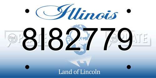 8I82779 Illinois License Plate