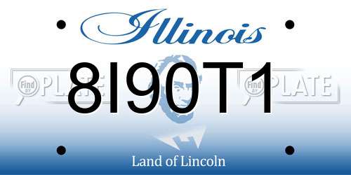 8I90T1 Illinois License Plate