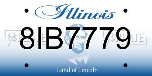 8IB7779 Illinois License Plate