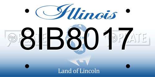 8IB8017 Illinois License Plate