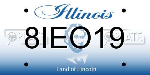 8IEO19 Illinois License Plate