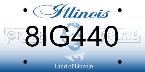 8IG440 Illinois License Plate