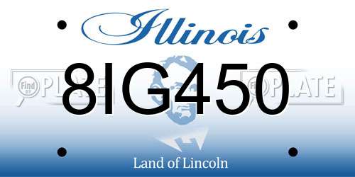 8IG450 Illinois License Plate
