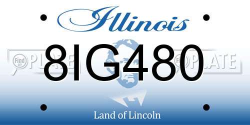 8IG480 Illinois License Plate