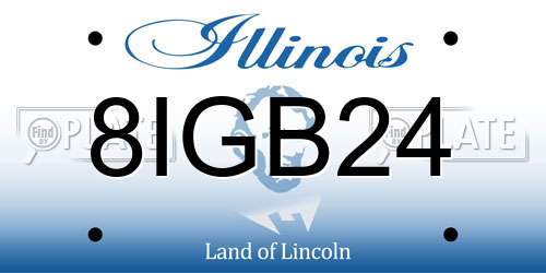 8IGB24 Illinois License Plate