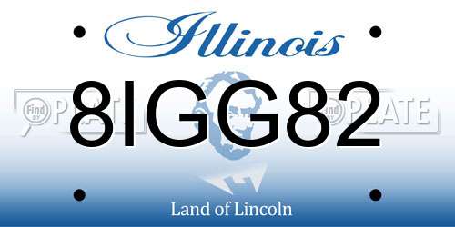 8IGG82 Illinois License Plate
