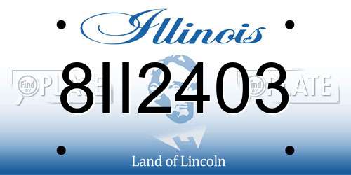 8II2403 Illinois License Plate
