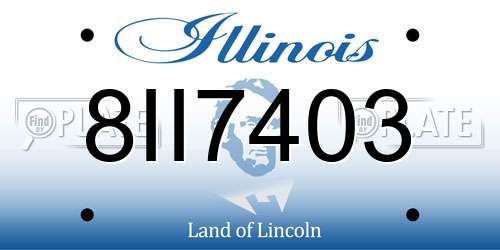 8II7403 Illinois License Plate