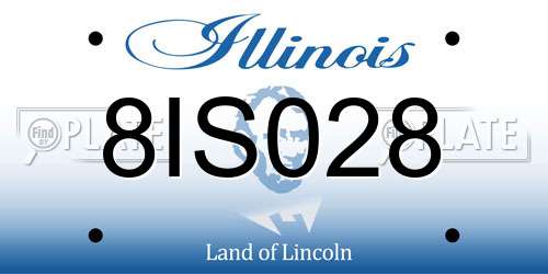 8IS028 Illinois License Plate
