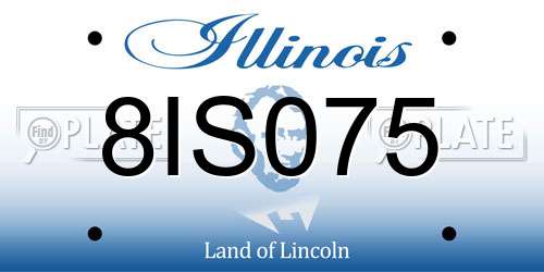 8IS075 Illinois License Plate