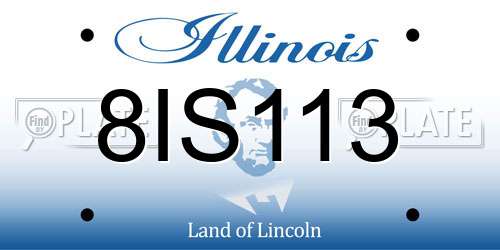 8IS113 Illinois License Plate