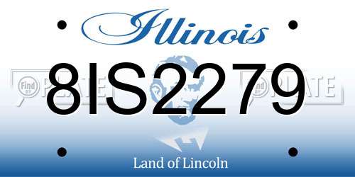 8IS2279 Illinois License Plate