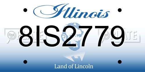 8IS2779 Illinois License Plate
