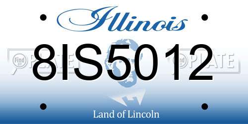 8IS5012 Illinois License Plate