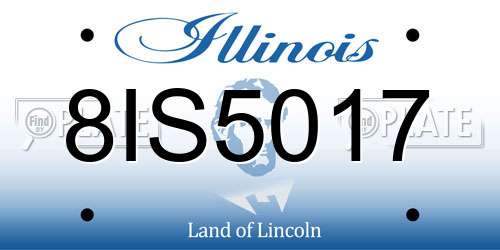 8IS5017 Illinois License Plate