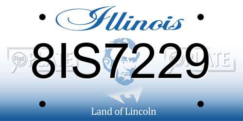 8IS7229 Illinois License Plate