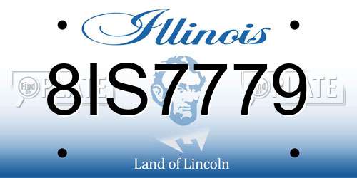 8IS7779 Illinois License Plate