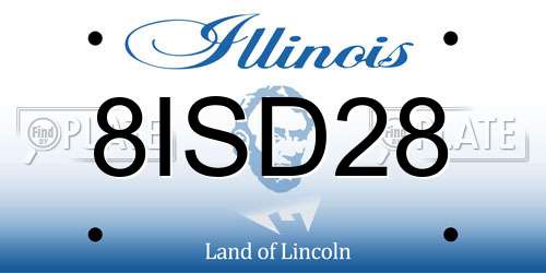 8ISD28 Illinois License Plate