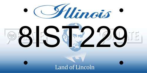 8IST229 Illinois License Plate