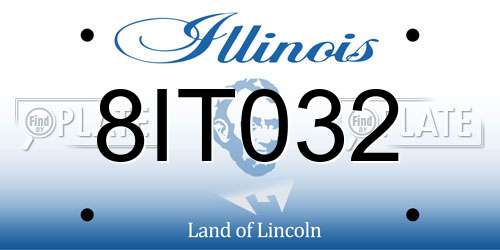 8IT032 Illinois License Plate