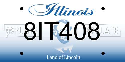 8IT408 Illinois License Plate