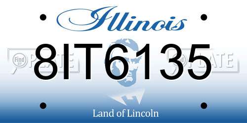 8IT6135 Illinois License Plate
