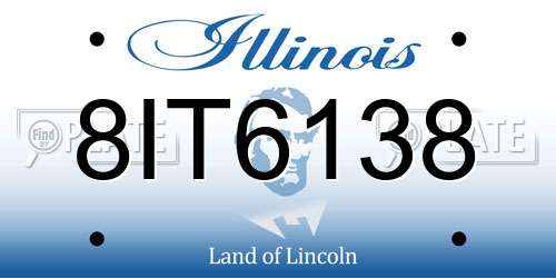 8IT6138 Illinois License Plate