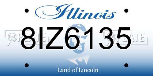 8IZ6135 Illinois License Plate