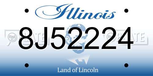 8J52224 Illinois License Plate