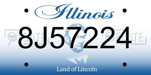 8J57224 Illinois License Plate