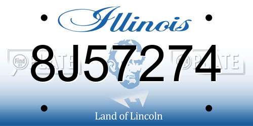 8J57274 Illinois License Plate