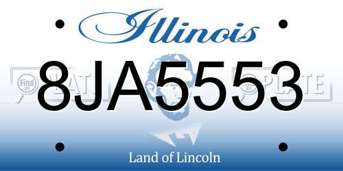 8JA5553 Illinois License Plate