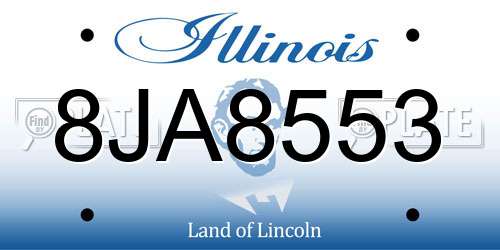 8JA8553 Illinois License Plate