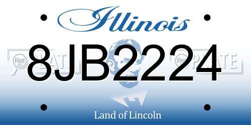 8JB2224 Illinois License Plate
