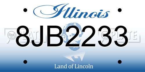 8JB2233 Illinois License Plate