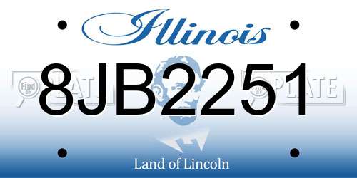 8JB2251 Illinois License Plate