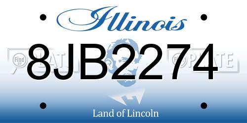 8JB2274 Illinois License Plate