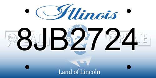 8JB2724 Illinois License Plate