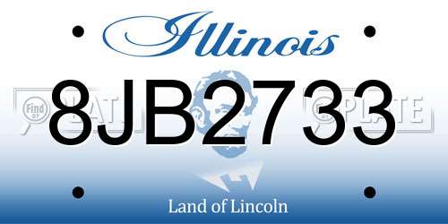 8JB2733 Illinois License Plate