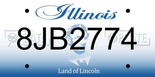 8JB2774 Illinois License Plate