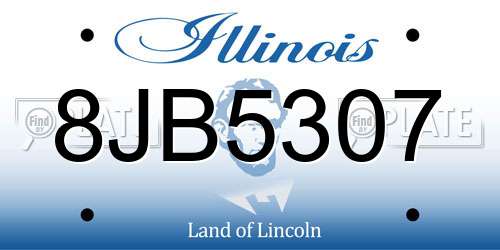8JB5307 Illinois License Plate
