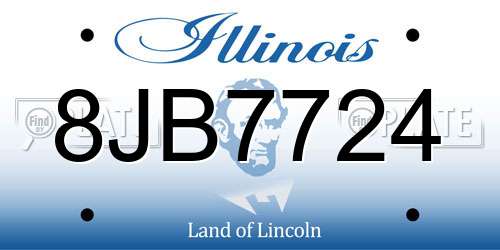 8JB7724 Illinois License Plate