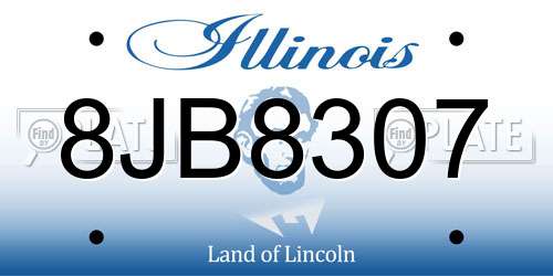 8JB8307 Illinois License Plate