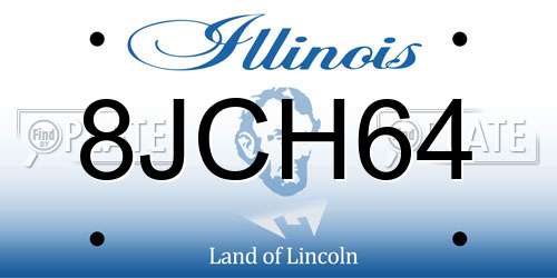 8JCH64 Illinois License Plate