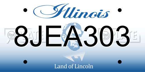8JEA303 Illinois License Plate