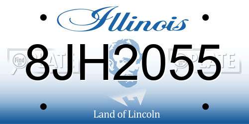 8JH2055 Illinois License Plate