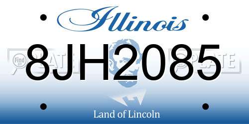 8JH2085 Illinois License Plate