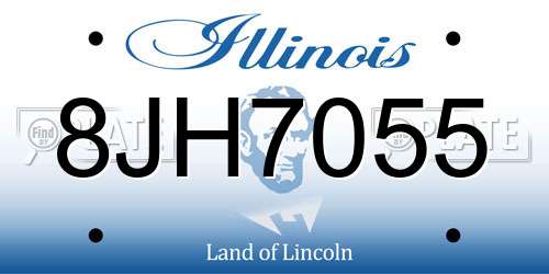 8JH7055 Illinois License Plate
