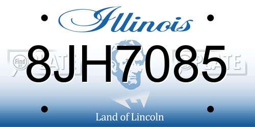 8JH7085 Illinois License Plate