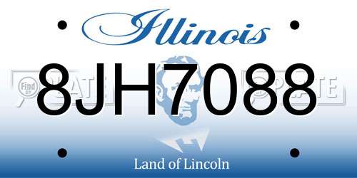 8JH7088 Illinois License Plate